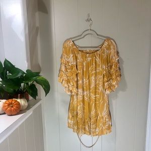 Vici Yellow Off the Shoulder Dress